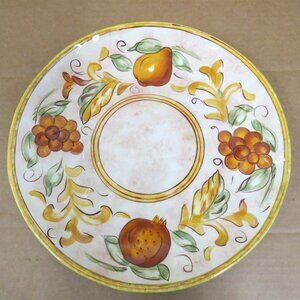 Certified International ARCHIVA Round 13" Service Platter Fruits Pears Grapes